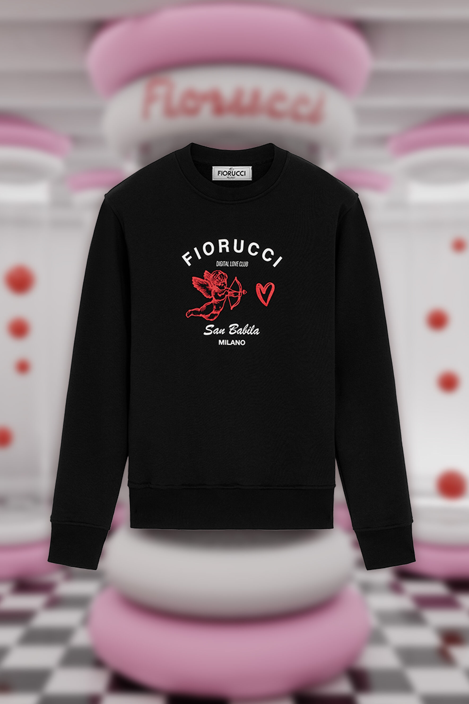 Unisex Digital Love Club Sweatshirt Black